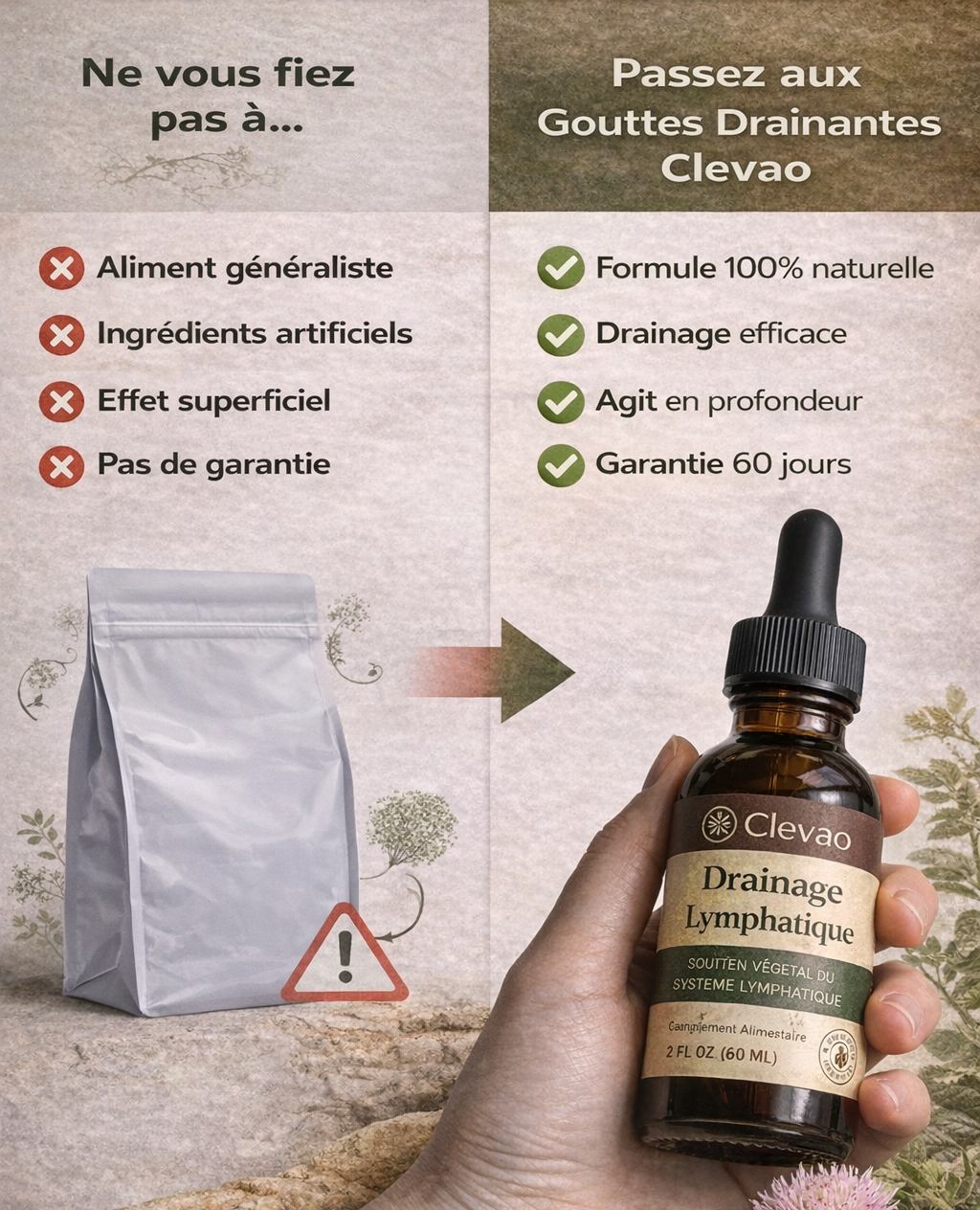 Clevao-Gouttes Drainantes Lymphatiques