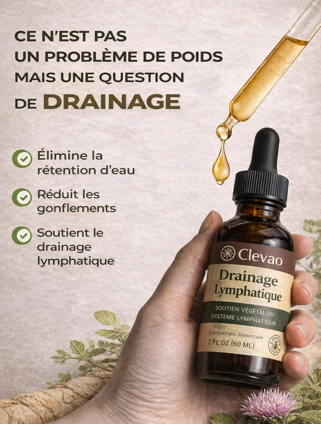 Clevao-Gouttes Drainantes Lymphatiques